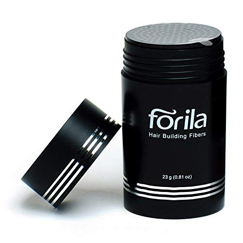 Forila Hair Building Fibers Hair Loss Concealer, 23 g (75-day Supply) - Black