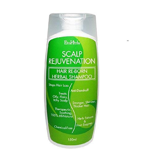 EcoHerbs Scalp Rejuvenation Herbal Shampoo For Hair Growth & Hair Loss/Hair Thinning Green- 150 Ml