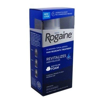 Rogaine Mens Regrowth Foam 5% Unscented 1 Month (2 Pack)