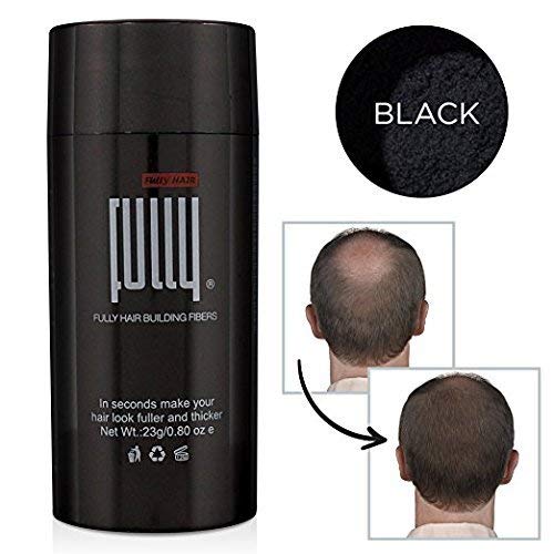 Black Hair Fiber 23g Hair Loss Concealer for Thinning Hair similar to TOPPIK XFusion Luxe Instant Thicker Hair for Men & Women X'mas Promotion Gift KAV Lifestyle