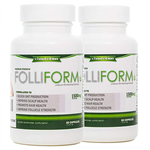 Folliform DHT Blocker for Men and Women | Twin Pack | Natural Hair Regrowth Treatment