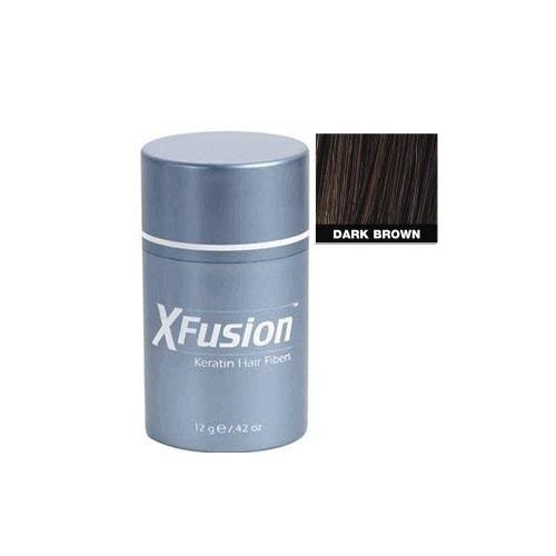 XFusion Keratin Hair Fibers Regular, Dark Brown 0.42 Ounces