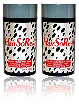 Hair So Real, HSR Hair Building Fibers, Hair Loss Concealer Kit (2 of Hairsoreal 28g bottle) (Ash Blonde)