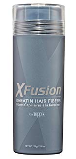 X-Fusion Keratin Hair Fibers for Unisex, Light Brown, Net WT .28g/ 0.98 oz