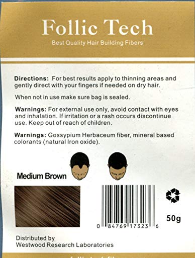 Medium Brown Keratin Hair Building Fibers 57 grams Refill Your Existing Bottle