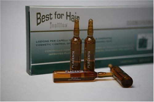 Best for Hair - Hair Loss Controlling Formula with Placenta Extracts. 12 Vials. Made in Italy