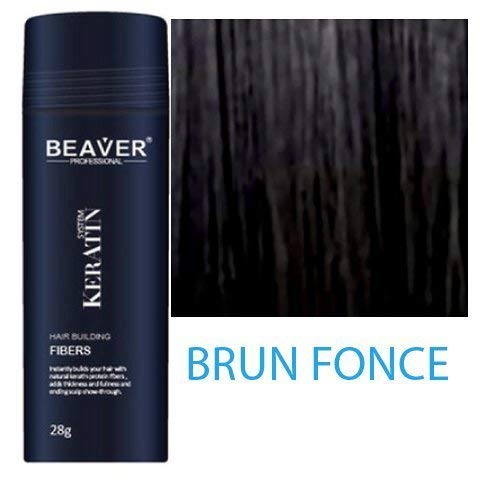 Beaver Keratin Hair Building Fibers 28g - Dark Brown Hair