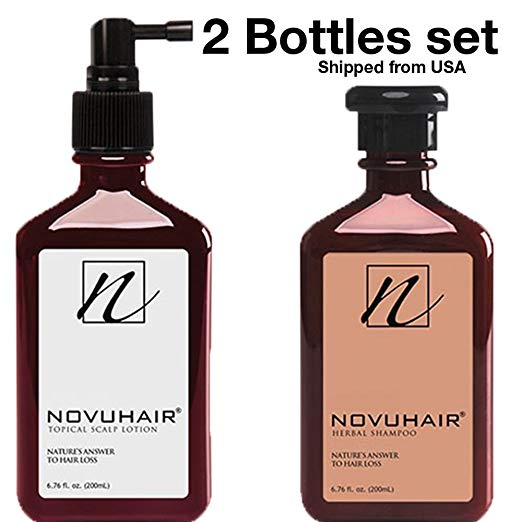 NOVUHAIR [ Novu Hair ], HAIR LOTION + SHAMPOO, Set of 2 ,