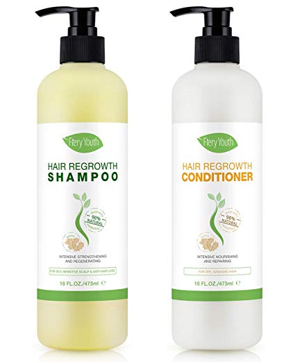 Hair Growth Shampoo & Conditioner Set - Hair Regrowth (2x16 Fl Oz/473ml) - Treatment for Hair Loss, Thinning Hair & Hair Growth, Sulfate Free (Shampoo&Conditioner Set)