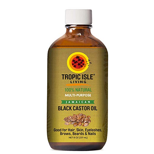 Tropic Isle Living Jamaican Black Castor Oil 8 oz - Glass Bottle