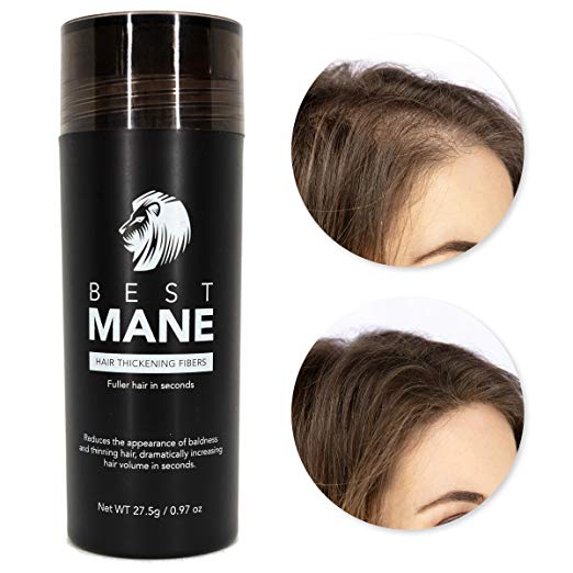 Premium Hair Thickening Fibers for Women & Men | 0.97 oz (Black)