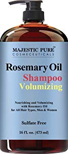 Majestic Pure Rosemary Shampoo, Sulfate Free with 2.5% Pure Rosemary Essential Oil, Growth Promoting Anti Hair Loss for Men & Women - 16 fl oz