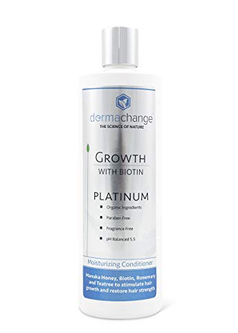 DermaChange Platinum Hair Growth Moisturizing Conditioner - With Argan Oil, Biotin & Tea Tree Extract - Supports Hair Regrowth - Hair Loss Treatments (16 oz) - Made in USA