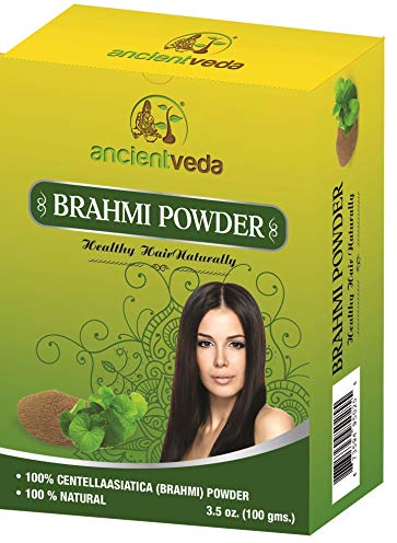 Brahmi Powder for hair growth, 7 Oz(Pack of 2 X 100 Gms) - No Fillers, No Preservatives, No Chemicals - Ancient Veda