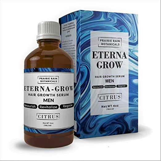 EternaGrow Hair Growth Serum (Citrus) All Natural DHT Blocker and Hair Stimulant Topical