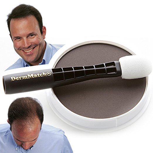 DermMatch Waterproof Hair Loss Concealer. Naturally Thicker Than Hair Fibers & Spray Concealers. (Dark Brown)